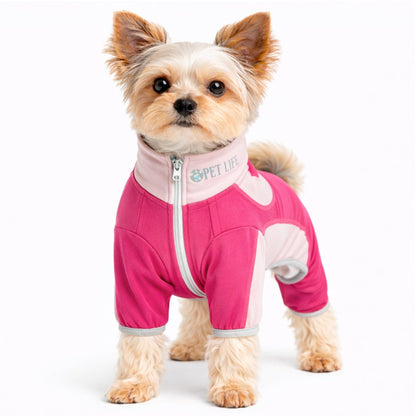Pet Life ® Active 'Warm-Pup' Stretchy and Quick-Drying Fitness Dog Yoga Warm-Up Tracksuit