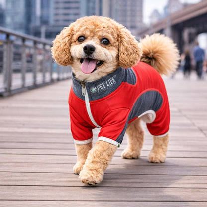Pet Life ® Active 'Warm-Pup' Stretchy and Quick-Drying Fitness Dog Yoga Warm-Up Tracksuit