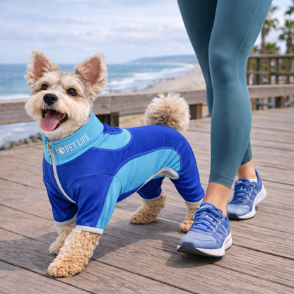 Pet Life ® Active 'Warm-Pup' Stretchy and Quick-Drying Fitness Dog Yoga Warm-Up Tracksuit