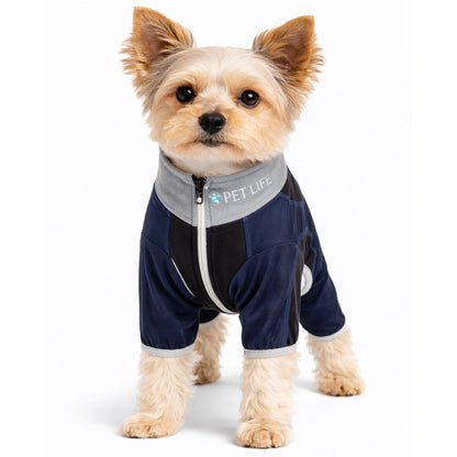 Pet Life ® Active 'Warm-Pup' Stretchy and Quick-Drying Fitness Dog Yoga Warm-Up Tracksuit