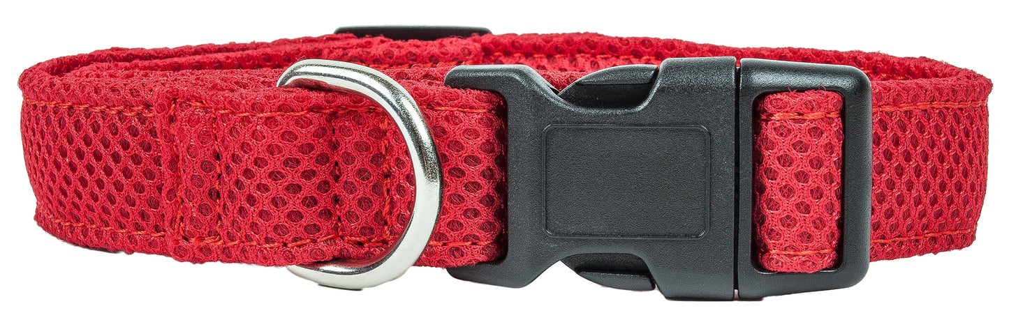 Pet Life ®  'Aero Mesh' Dual-Sided Breathable and Adjustable Thick Mesh Dog Collar
