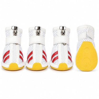 Pet Life ® Air-Mesh Breathable and Lightweight Running Dog Shoes Sneakers - Set of 4