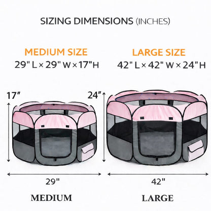 Pet Life ® 'All-Terrain' Lightweight Easy Folding Wire-Framed Collapsible Travel Pet Dog Playpen crate