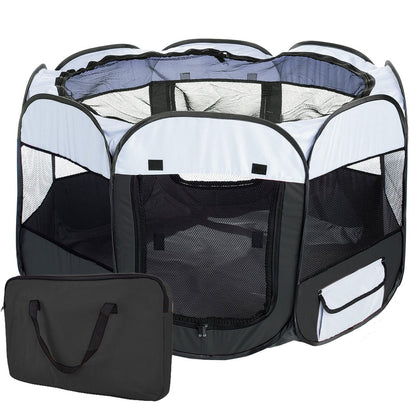Pet Life ® 'All-Terrain' Lightweight Easy Folding Wire-Framed Collapsible Travel Pet Dog Playpen crate