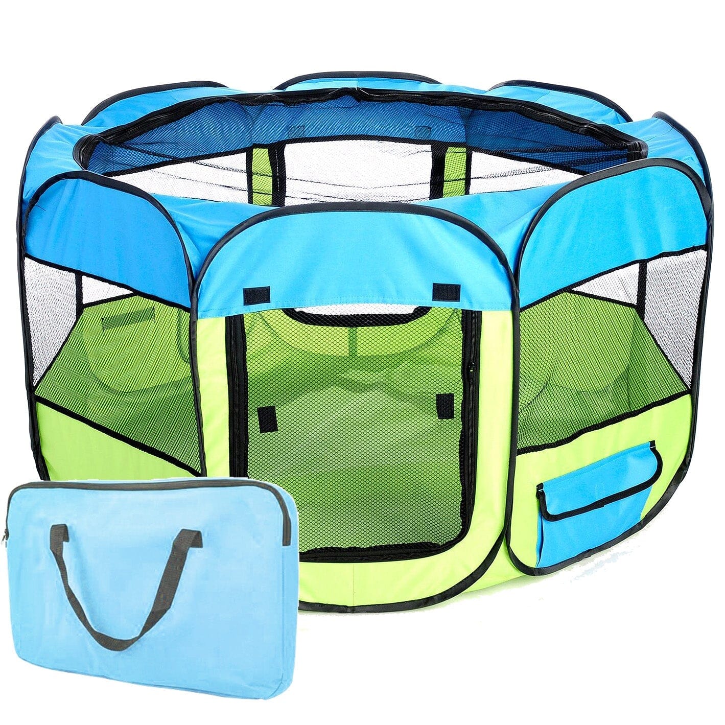 Pet Life ® 'All-Terrain' Lightweight Easy Folding Wire-Framed Collapsible Travel Pet Dog Playpen crate