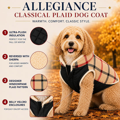 Pet Life ®  'Allegiance' Classical Insulated Plaid Fashion Dog Jacket