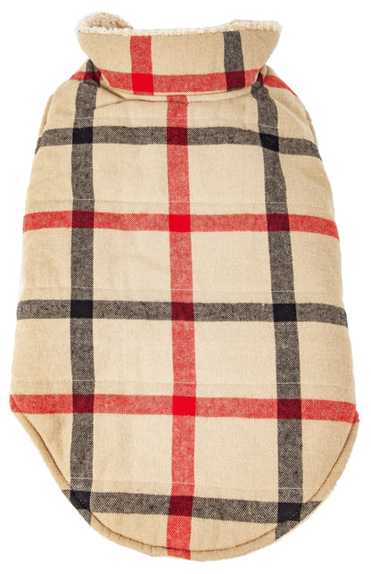 Pet Life ®  'Allegiance' Classical Insulated Plaid Fashion Dog Jacket
