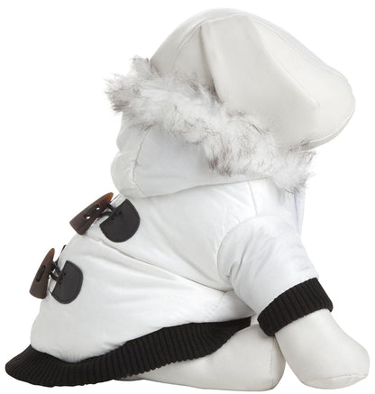 Pet Life ® Aspen Winter-White 3M Insulated Fashion Pet Parka Dog Coat