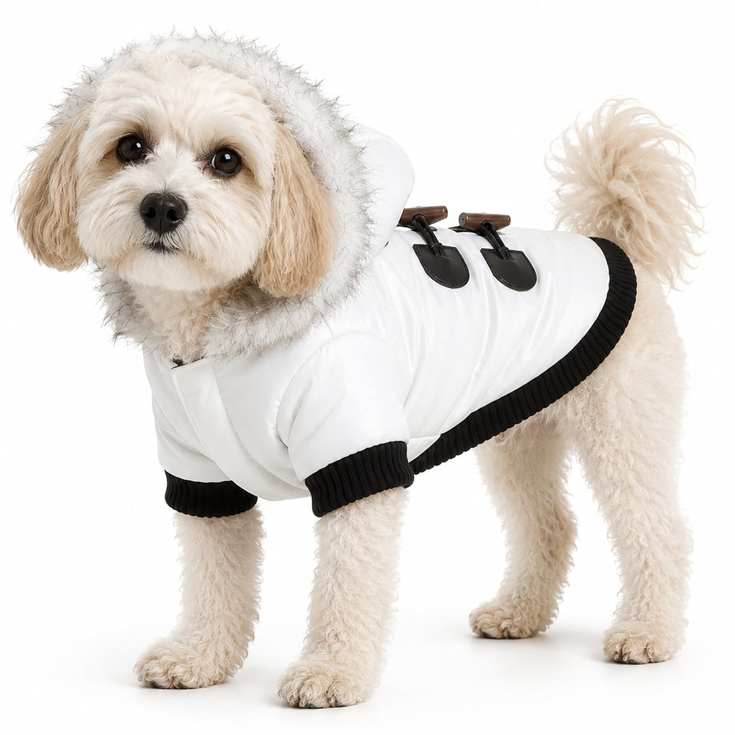 Pet Life ® Aspen Winter-White 3M Insulated Fashion Pet Parka Dog Coat