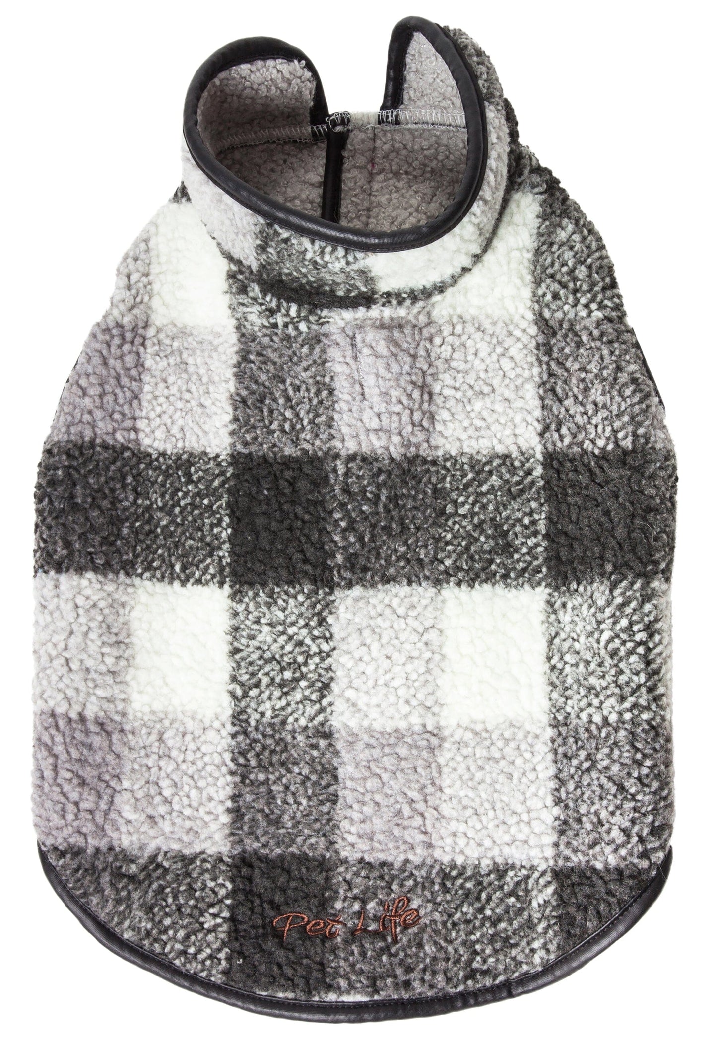 Pet Life ®  'Black Boxer' Classical Fashion Insulated Plaid Dog Coat