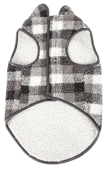 Pet Life ®  'Black Boxer' Classical Fashion Insulated Plaid Dog Coat