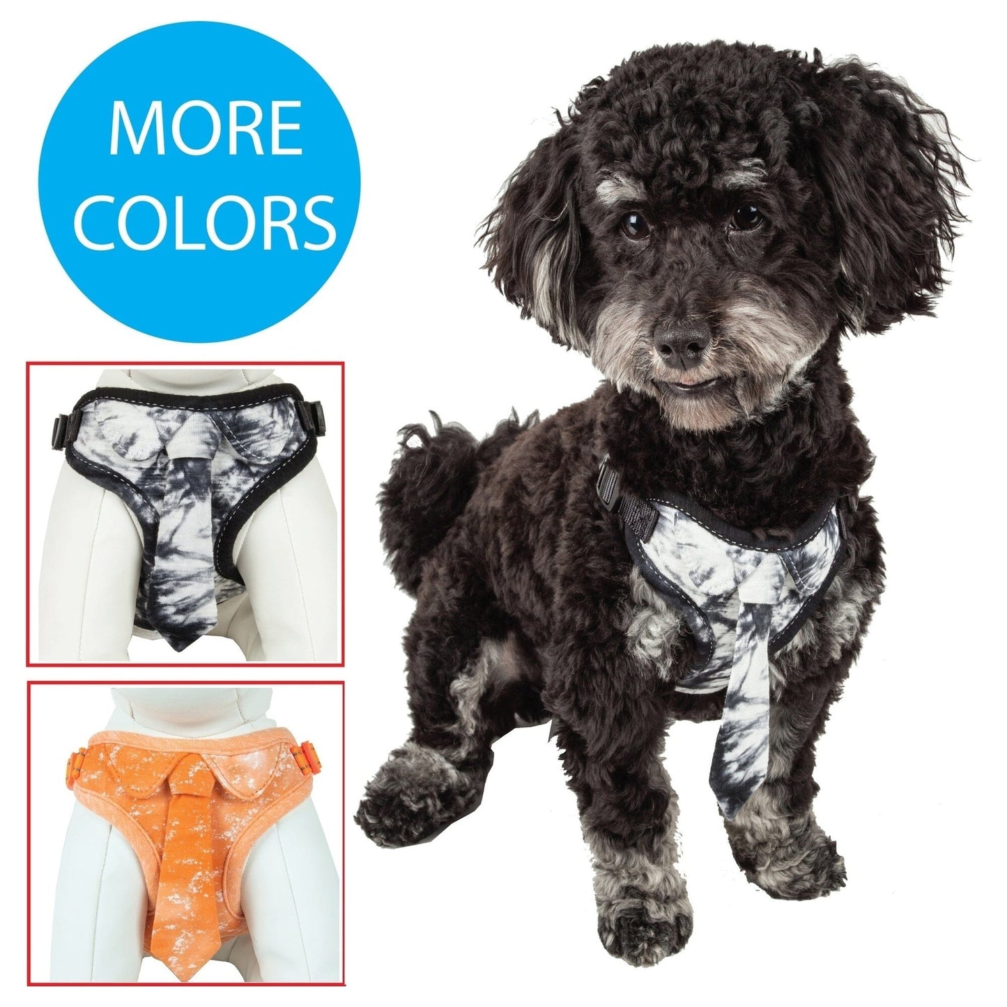 Pet Life ®  'Bonatied' Mesh Reversed Adjustable Fashion Dog Harness W/ Designer Neck Tie