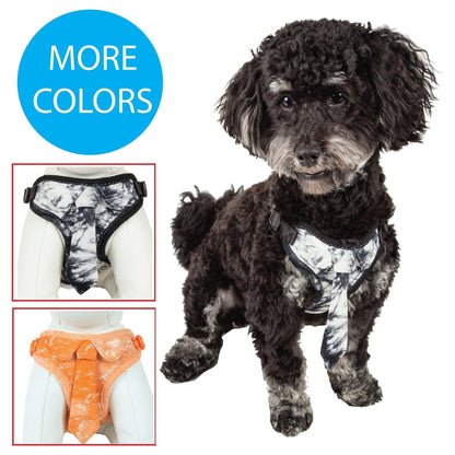 Pet Life ®  'Bonatied' Mesh Reversed Adjustable Fashion Dog Harness W/ Designer Neck Tie