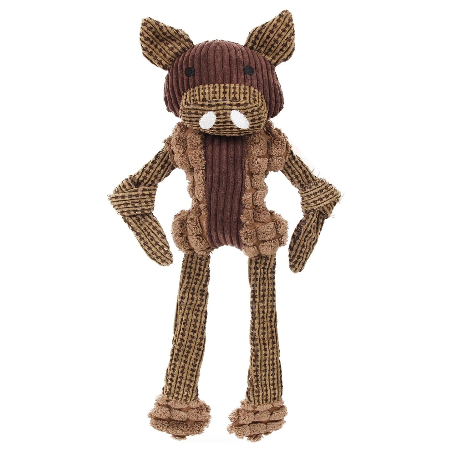 Pet Life ® 'Bull Mannequin' Natural Jute Rope Chew Tug Plush Dog Toy