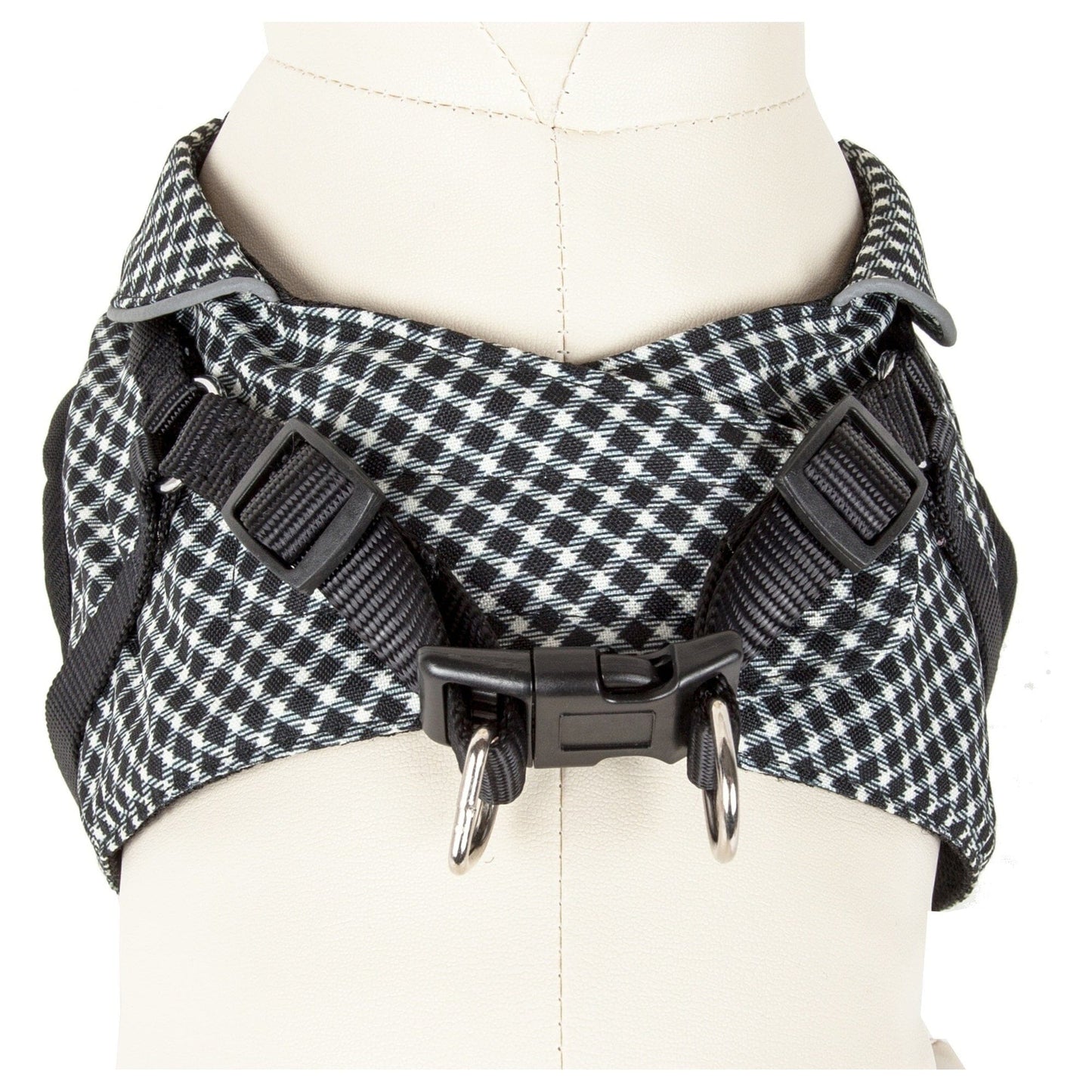 Pet Life ® 'Checkerwag' Checkered Mesh Reversed and Adjustable Fashion Dog Harness