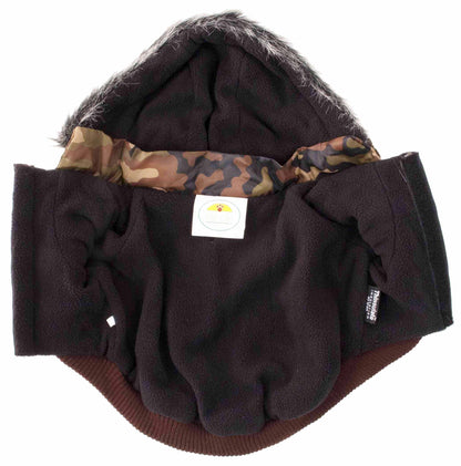 Pet Life ® Classic Metallic Fashion 3M Insulated Dog Coat Parka  w/ Removable Hood