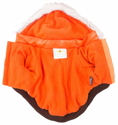 Pet Life ® Classic Metallic Fashion 3M Insulated Dog Coat Parka  w/ Removable Hood