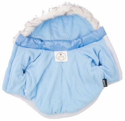Pet Life ® Classic Metallic Fashion 3M Insulated Dog Coat Parka  w/ Removable Hood