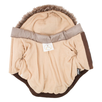 Pet Life ® Classic Metallic Fashion 3M Insulated Dog Coat Parka  w/ Removable Hood