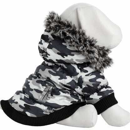 Pet Life ® Classic Metallic Fashion 3M Insulated Dog Coat Parka  w/ Removable Hood