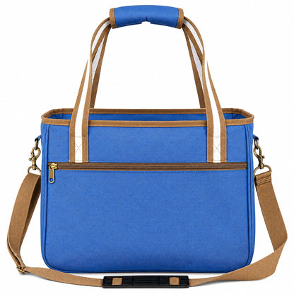 Pet Life ® Dual Snap Pocketed Fashion Designer Canvas Travel Pet Dog Carrier