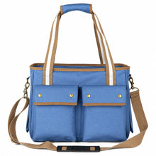 Pet Life ® Dual Snap Pocketed Fashion Designer Canvas Travel Pet Dog Carrier