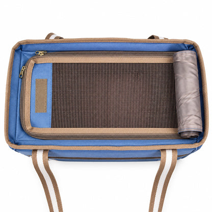 Pet Life ® Dual Snap Pocketed Fashion Designer Canvas Travel Pet Dog Carrier