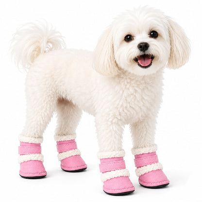Pet Life ® 'Duggz' 3M Insulated Winter Fashion Dog Shoes Booties - Set of 4