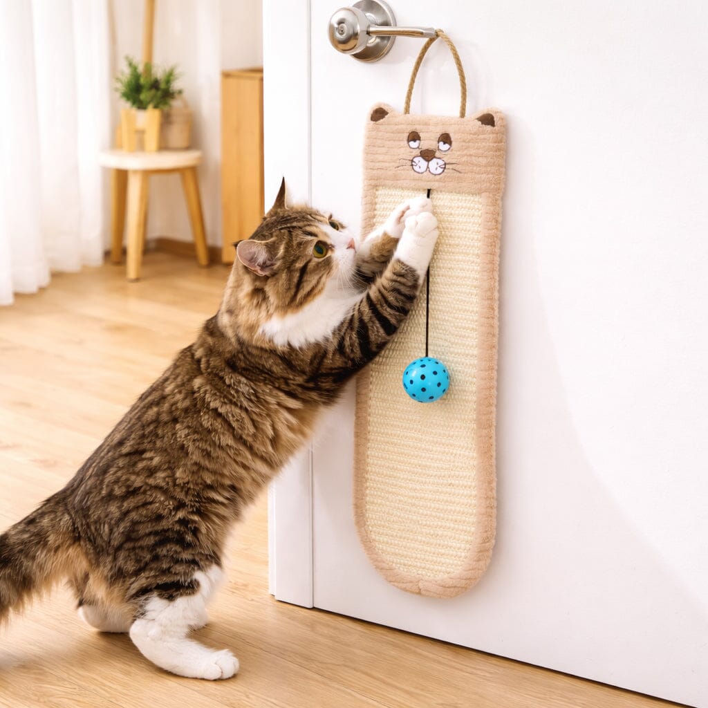 Pet Life ® Eco-Natural Sisal and Jute Hanging Carpet Cat Scratcher