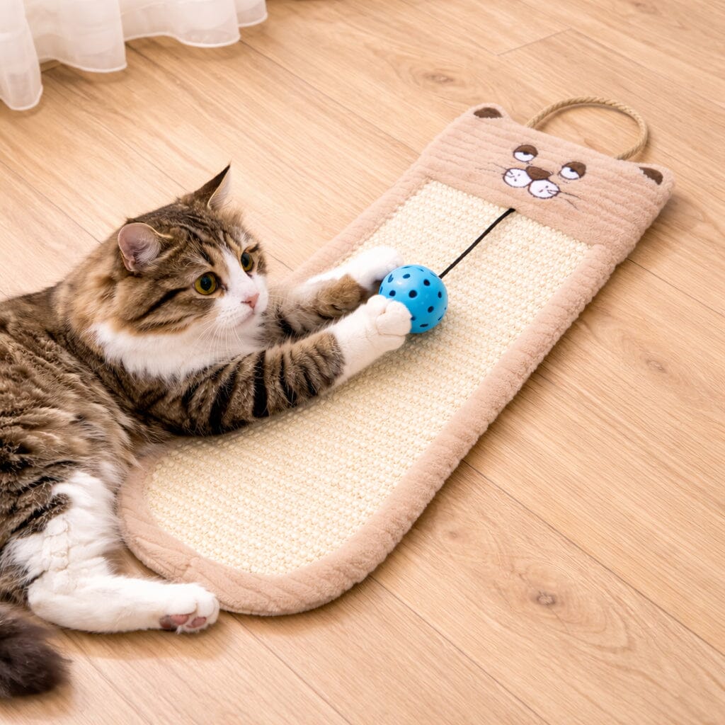 Pet Life ® Eco-Natural Sisal and Jute Hanging Carpet Cat Scratcher