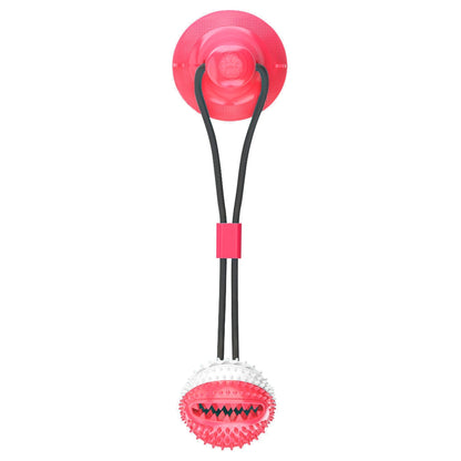 Pet Life ® 'Grip N' Play' Treat Dispensing Ball Shaped Suction Cup Dog Toy