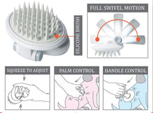 Pet Life ® 'Gyrater' Swivel Travel Silicone Massage Grooming Pet Brush