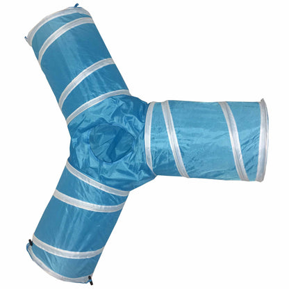 Pet Life ® 'Kitting-Go-Seek' Collapsible Folding Travel 3-way Kitty Cat Tunnel
