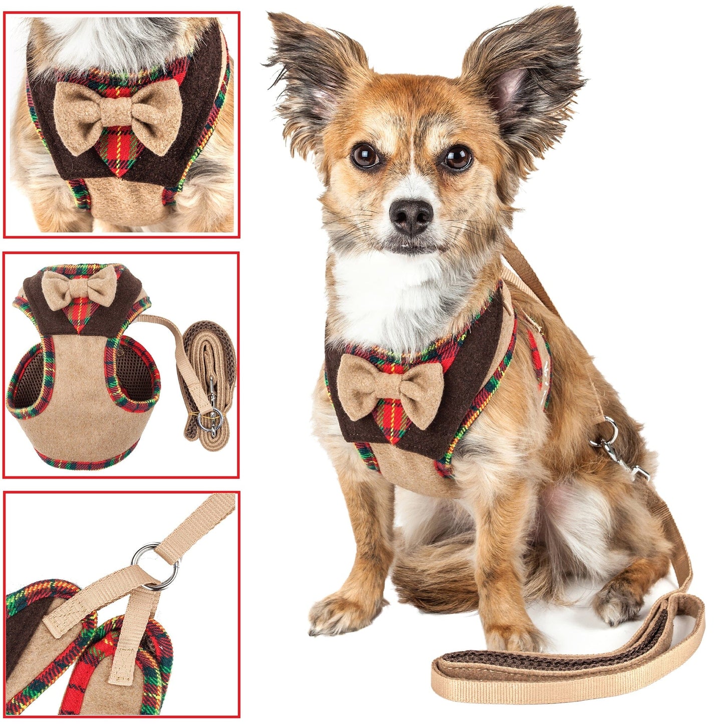 Pet Life ® Luxe 'Dapperbone' 2-In-1 Adjustable Fashion Dog Harness and Leash