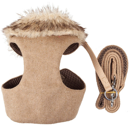 Pet Life ® Luxe 'Furracious' 2-In-1 Adjustable Dog Harness and Leash with Detachable Fur Collar