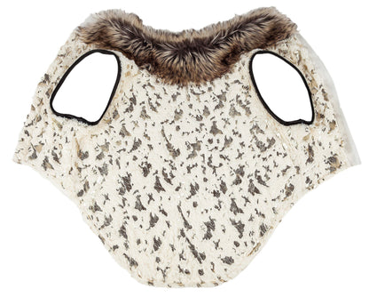 Pet Life ®  Luxe 'Gilded Rawffled' Gold-Plated Designer Fur Dog Coat