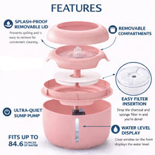Pet Life ® 'Moda-Pure' Ultra-Quite Filtered Dog and Cat Fountain Waterer