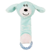Pet Life ® Moo-Born' Plush and Rubber Squeaking Newborn Teething Cat and Dog Toy