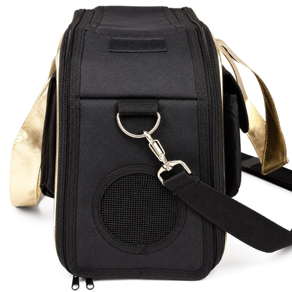 Pet Life ® Mystique Airline Approved Fashion Designer Travel Pet Dog Carrier w/ Pouch