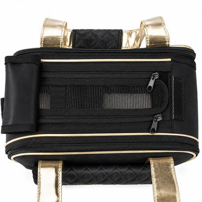 Pet Life ® Mystique Airline Approved Fashion Designer Travel Pet Dog Carrier w/ Pouch