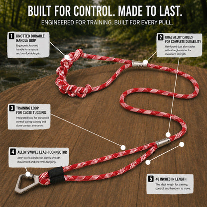 Pet Life ® 'Neo-Craft' Handmade One-Piece Knot-Gripped Training Dog Leash