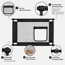 Pet Life ® 'Porta Gate' Anti-Drilling Nylon Mesh Collapsible Folding Travel Safety Pet Cat Dog Gate w/ Zippered Entrance