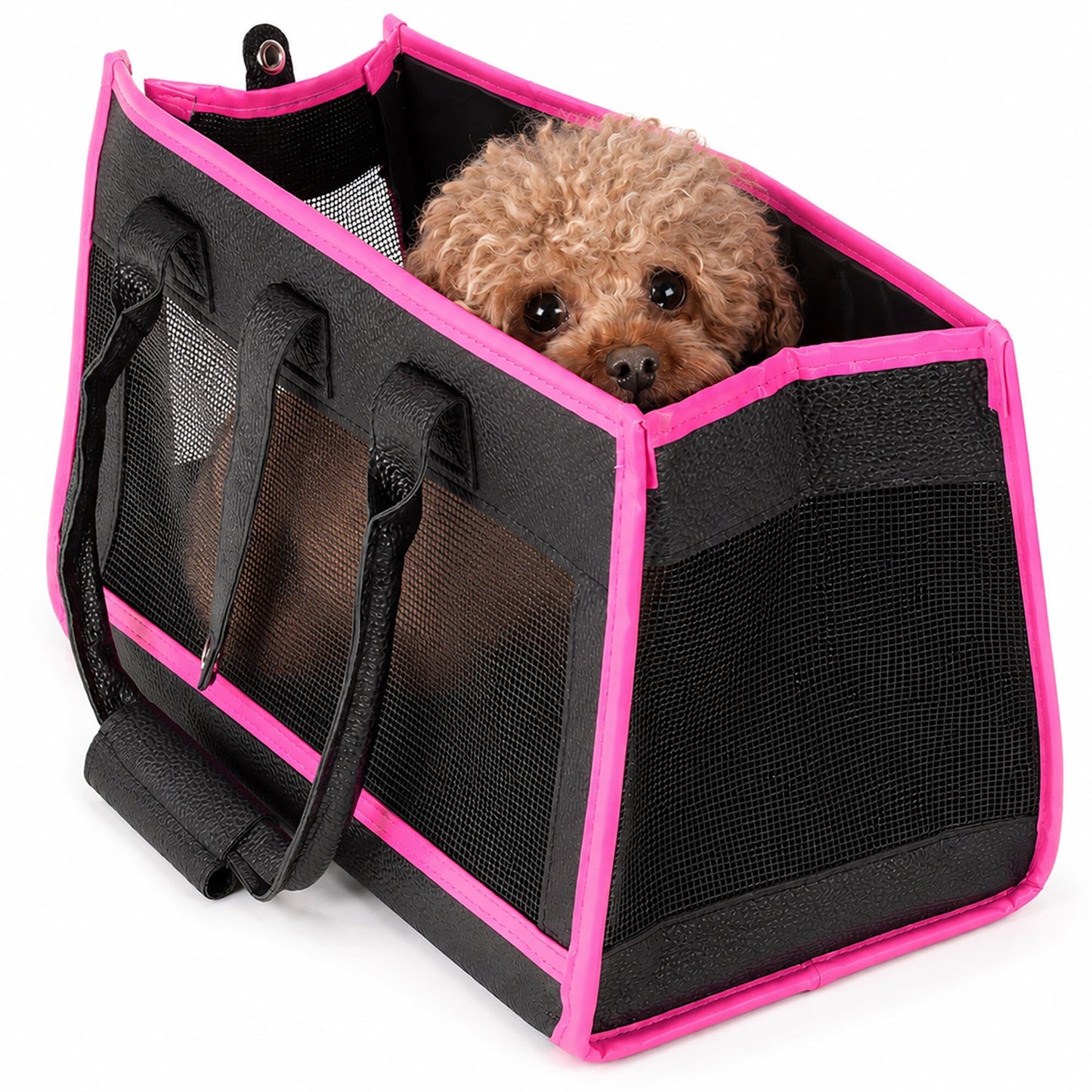Pet Life ® 'Posh Paw' Elegant Leatherette Designer Fashion Travel Pet Dog Carrier Tote