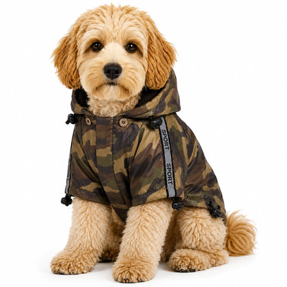 Pet Life ® 'Reflecta-Sport' Multi-Adjustable Reflective Weather-Proof Dog Raincoat w/ Removable Hood