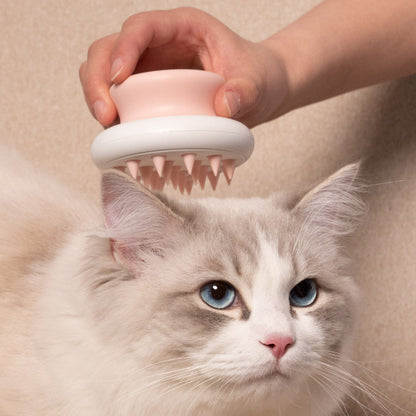 Pet Life ® 'Scwubba' Handheld Bathing Brushing and Massaging Soft Flexible Grooming Pet Comb