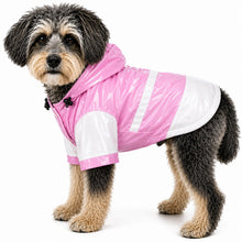 Pet Life ® 'Two-Tone' Waterproof Adjustable Dog Raincoat Jacket w/ Removable Hood