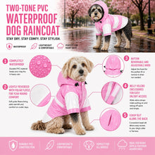 Pet Life ® 'Two-Tone' Waterproof Adjustable Dog Raincoat Jacket w/ Removable Hood