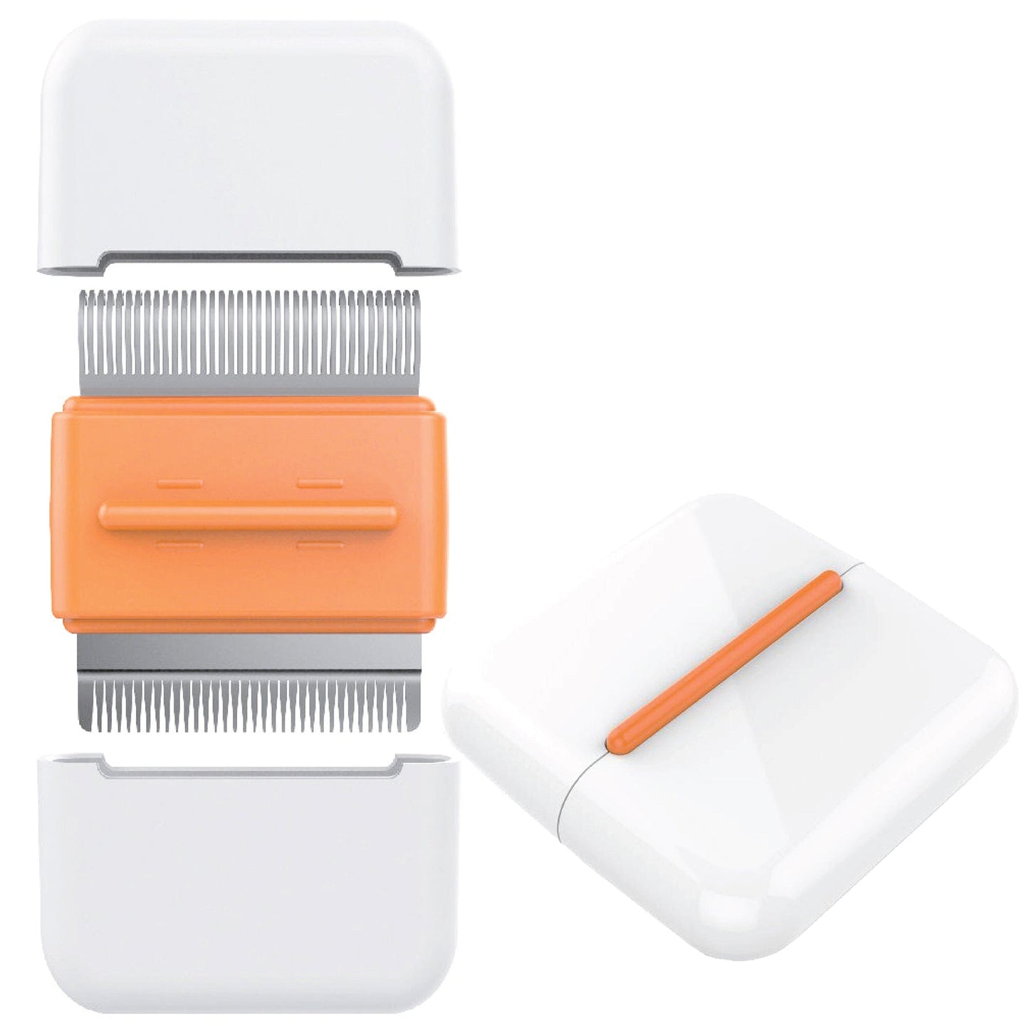 Pet Life ® 'Zipocket' 2-in-1 Underake and Stainless Steel Travel Grooming Pet Comb