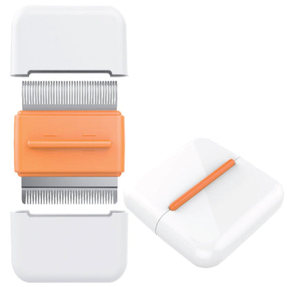 Pet Life ® 'Zipocket' 2-in-1 Underake and Stainless Steel Travel Grooming Pet Comb