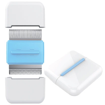 Pet Life ® 'Zipocket' 2-in-1 Underake and Stainless Steel Travel Grooming Pet Comb